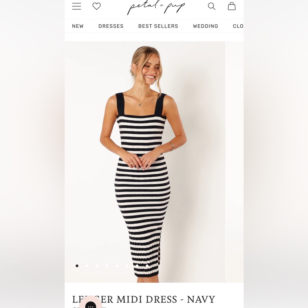 Petal & Pup striped midi dress